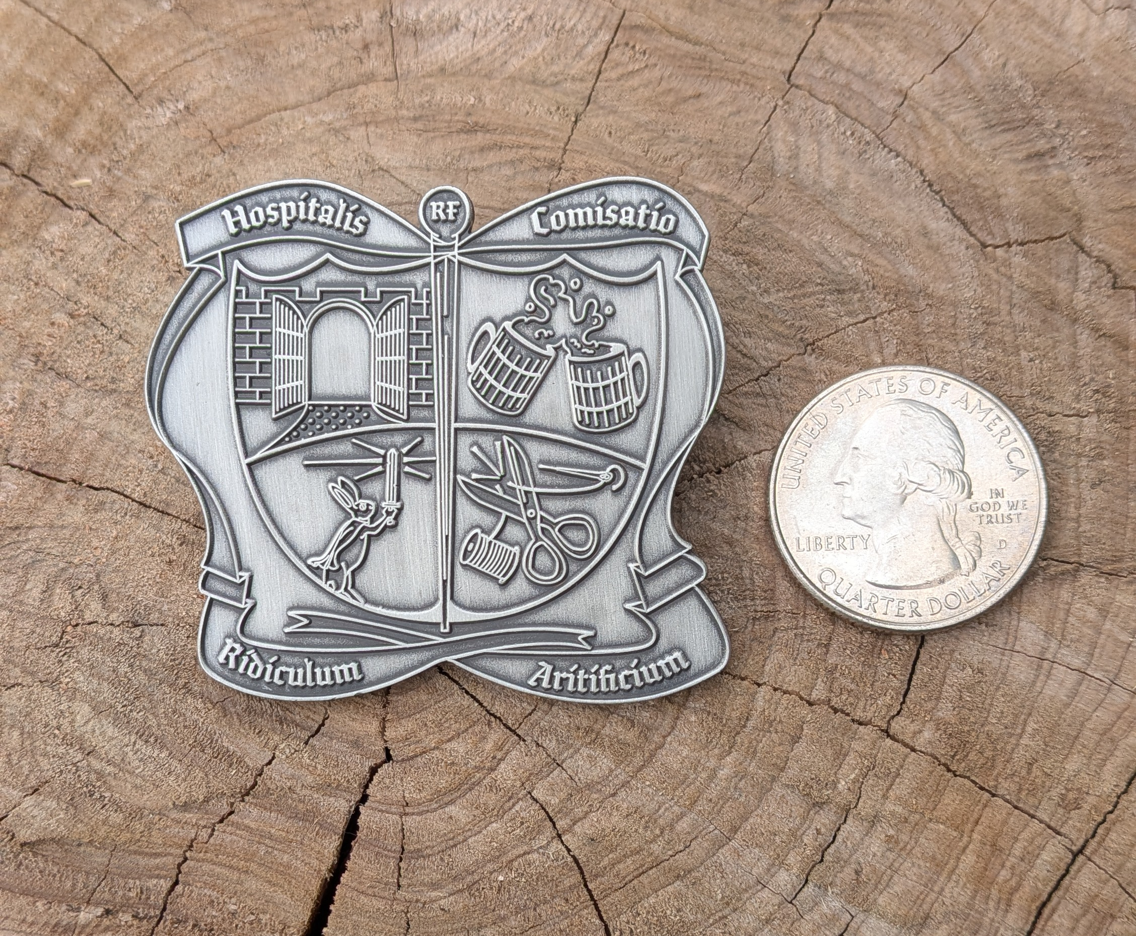 RenFriends Pin Quarter for Scale